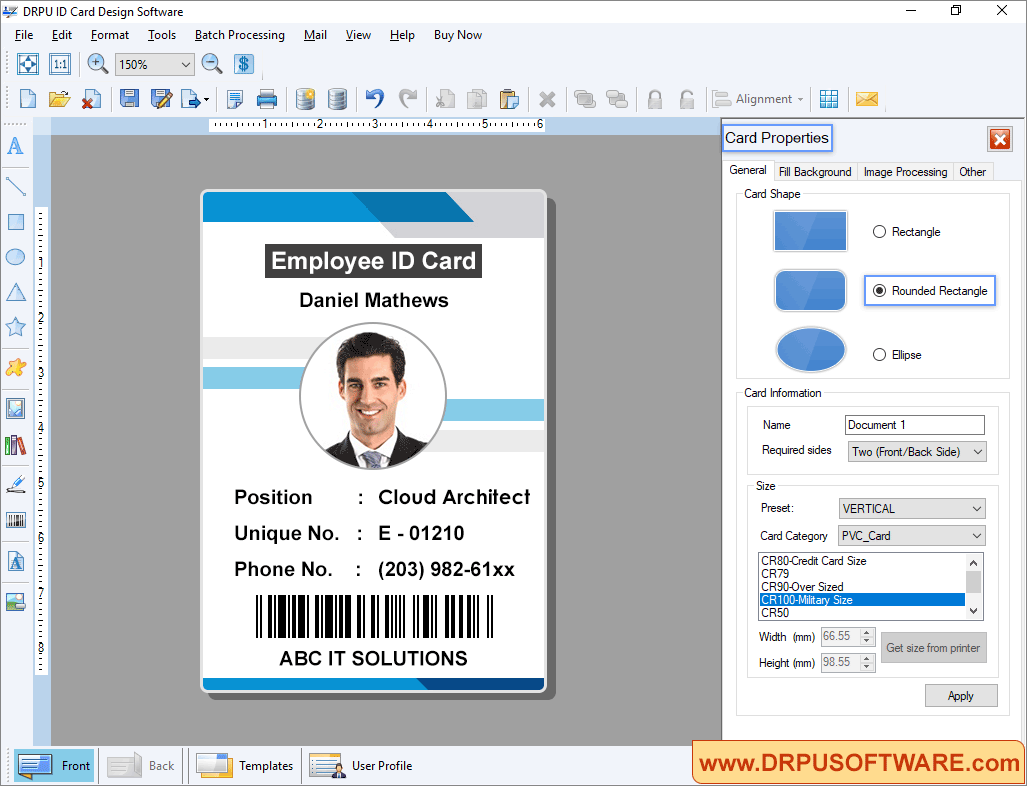 abc software id card