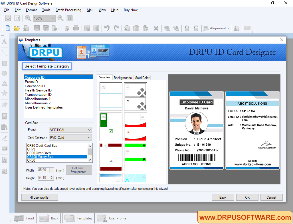 drpu business card maker software free download