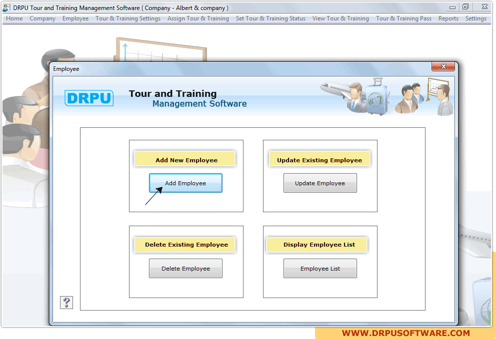 DRPU Tour and Training Management Software screenshots shows how ...